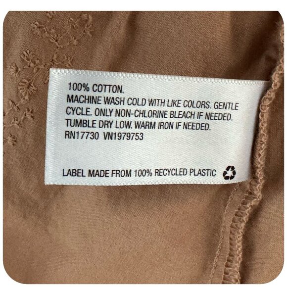 Universal Thread Short Sleeve Peplum Top 100% Cotton Orange Rust Women's Size S - Picture 7 of 10